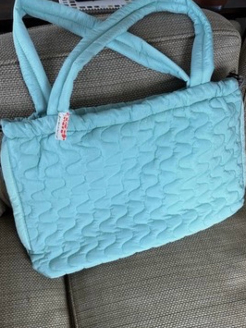 Free People Movement Women's Large Quilted Cloud 9 Tote | Pistachio NWT